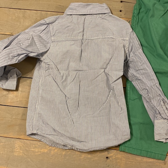Carter’s, 2-piece set. Button down, striped shirt, green pants. GUC. 3T - Picture 6 of 6